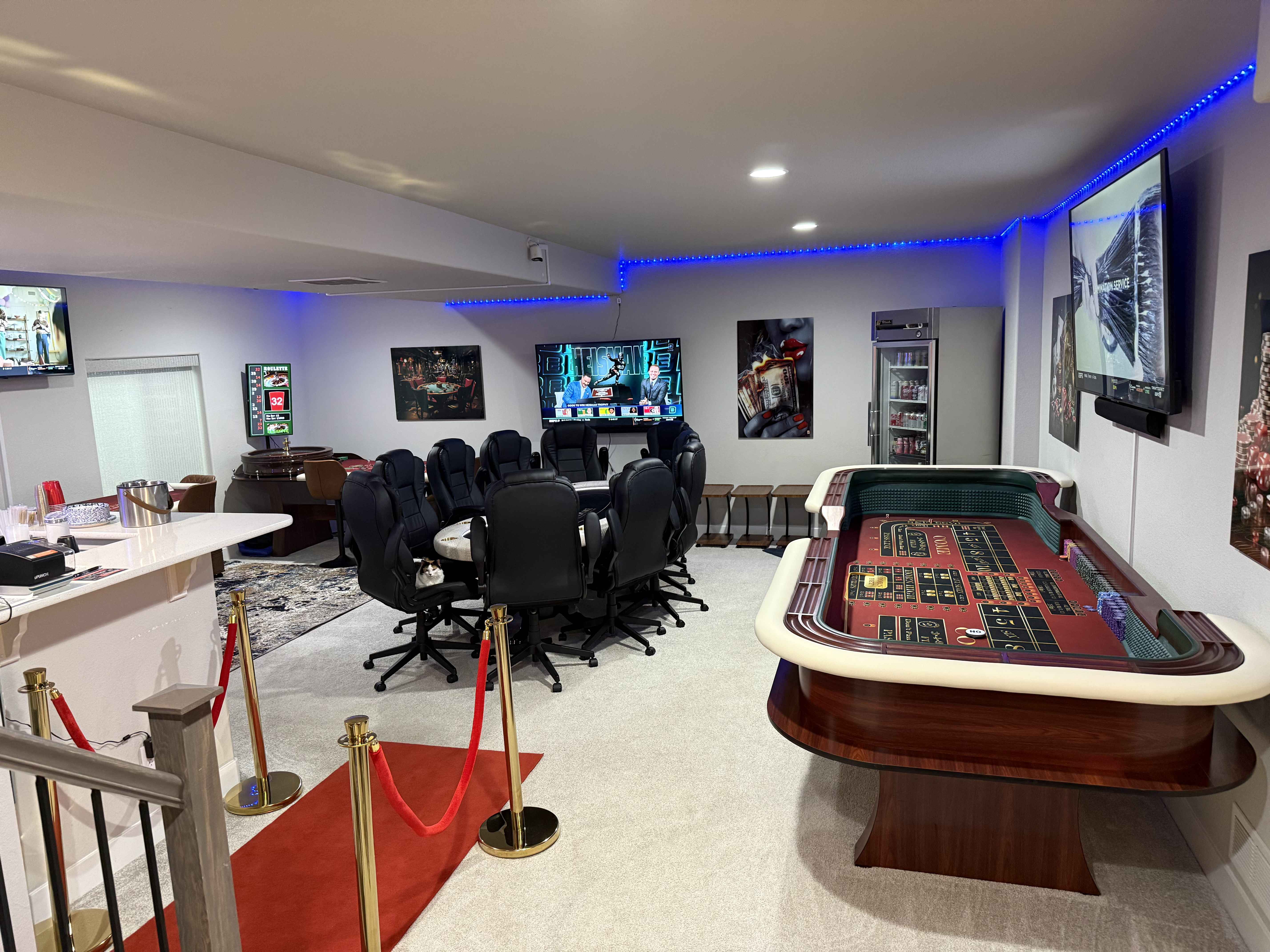 Craps table